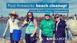 Beach cleanup after 4th of July! @ Derelict conveyor at Gulf Road