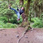 Tony Moceri on Rope Swing at Bridge Campground in Mt. Baker-Snoqualmie National Forest