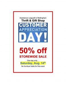 Customer Appreciation Day Thrift & Gift Shop Storewide Sale @ Assistance League Thrift & Gift Shop