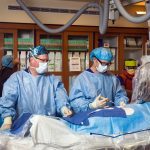 _____ and Dr. Eric King in Cath Lab, PeaceHealth St. Joseph Hosp