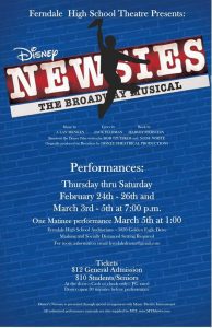 Ferndale High School Musical Production of "NEWSIES" @ Ferndale High School Auditorium