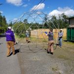 moving a dome for an aviary; June, 2021