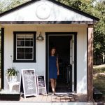 Mary Morris Solomon of MaryGold Tales in front of her art studio in Ferndale, WA
