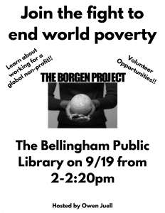Volunteering at The Borgen Project @ Bellingham Public Library - Fairhaven