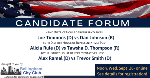 Candidate Forums: State Legislative Seats in the 40th & 42nd Districts @ Online Zoom Event