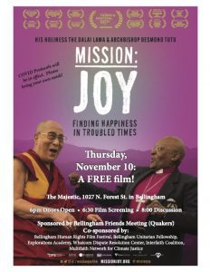 Showing of Movie "Mission: Joy" @ The Majestic