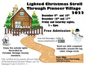 Lighted Christmas Stroll Through Pioneer Village @ Lighted Christmas Stroll Through Pioneer Village
