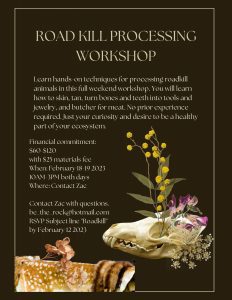 Natural Pelt Tanning and Roadkill Processing Workshop