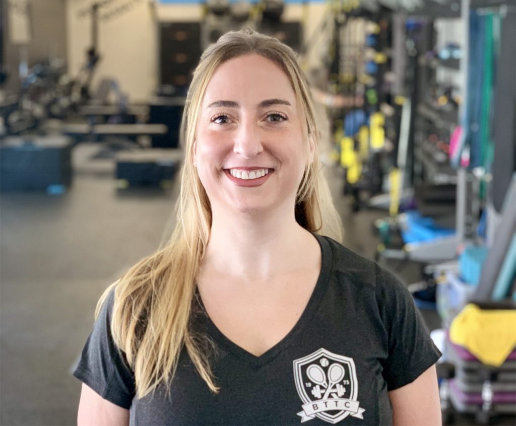 Kristyn Bitner believes you should spend most of your fitness routine doing something you love, and finding time to do the necessary parts with the people you like, so the tasks don't seem as daunting. Photo courtesy Bellingham Training & Tennis Club