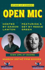 The Blue Room Presents | Stand-up Open Mic hosted by Damon Lawton, Ft. Reece Green @ The Blue Room