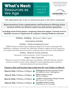 What's Next: Resources as We Age @ Bellingham Senior Activity Center