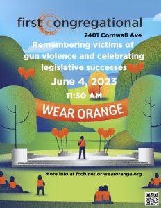 Rally to remember gun violence victims and celebrate legislative successes @ First Congregational Church of Bellingham