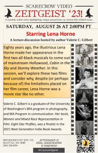 Scarecrow Video Zeitgeist ‘23! – Starring Lena Horne @ Scarecrow Video (virtual)