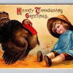 Thanksgiving vintage postcard