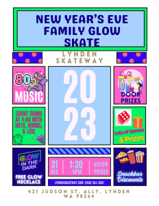 New Year's Eve Glow Family Skate @ Lynden Skateway