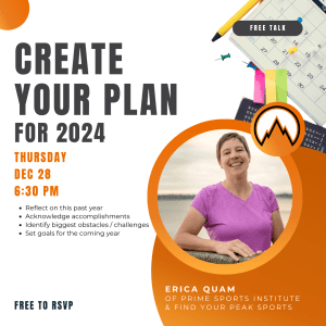 Create your Plan for 2024 with Erica Quam @ Prime Sports Institute