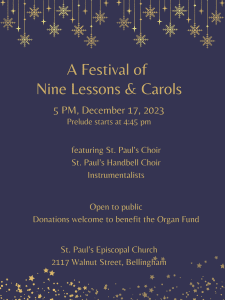 A Festival of Nine Lessons & Carols @ St. Paul's Episcopal Church