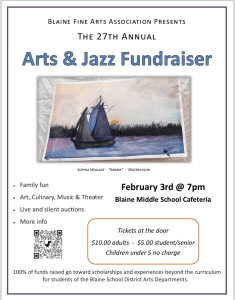 Arts and Jazz Fundraiser @ Blaine Middle School cafeteria