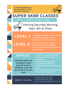 Super Sk8r Classes @ Lynden Skateway
