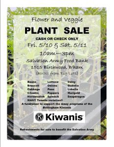 Plant Sale @ Parking Lot at Salvation Army Food Bank