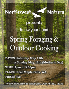 Spring Foraging & Outdoor Cooking with Northwest Natura @ Maple Falls