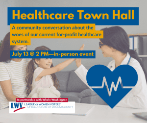 LWVBWC Healthcare Town Hall @ Bellingham Public Library, Lecture Room