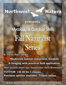 Fall Naturalist Series: Mycology & Outdoor Skills w/ Northwest Natura (DAY 1) @ Whatcom County