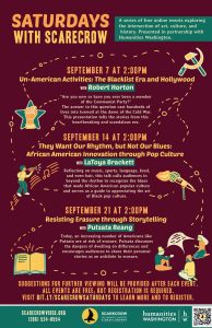 SCARECROW VIDEO AND HUMANITIES WASHINGTON PARTNER TO PRESENT SATURDAYS WITH SCARECROW @ Scarecrow Video (virtual)