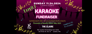 FAMILY KARAOKE FUNDRAISER @ The Claire