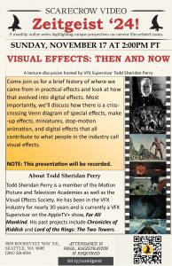 Scarecrow Video Zeitgeist ’24! – Visual Effects: Then and Now @ Scarecrow Video (virtual)