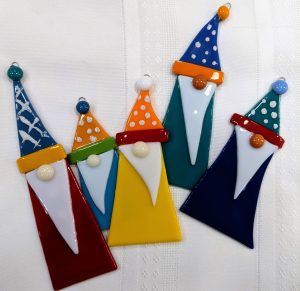 Fused Glass Gnome Ornaments @ Jansen Art Center