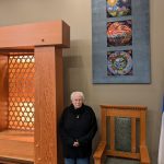 Roby Blecker With Her Needlework