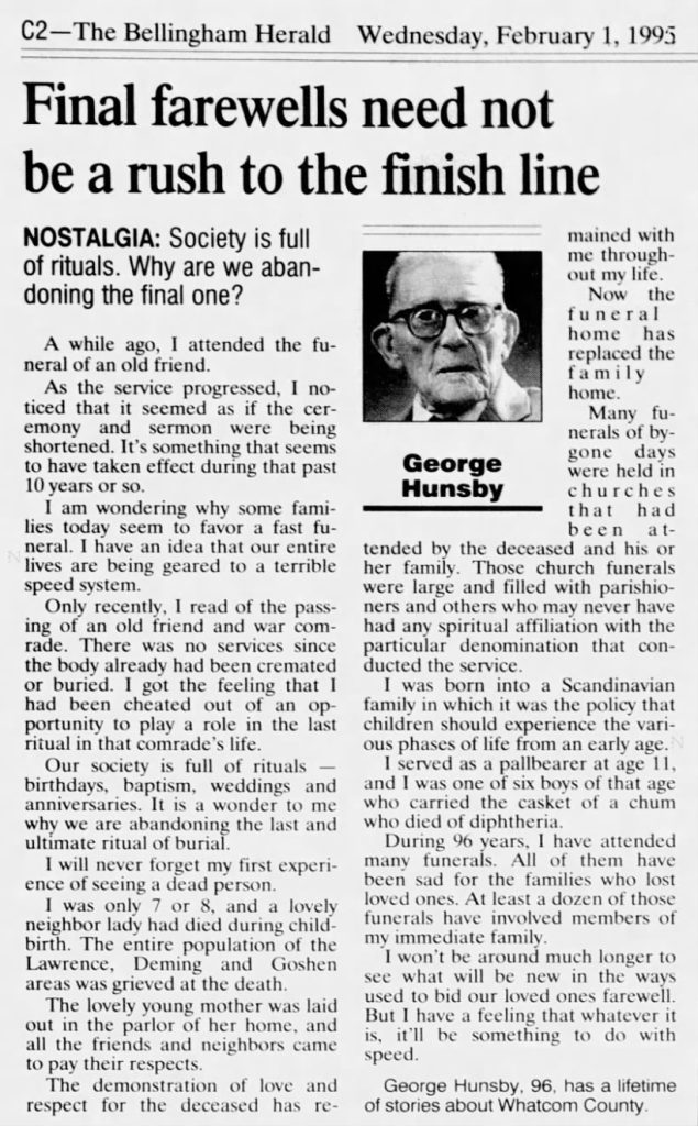 George Hunsby Whatcom County
