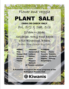 Kiwanis Club Plant Sale @ Salvation Army Food Bank (across from former Big Lots)